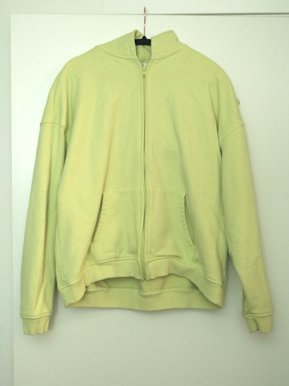 Khy Women’s Light Green Full-Zip Fleece Zip Oversized Hoodie Sweatshirt